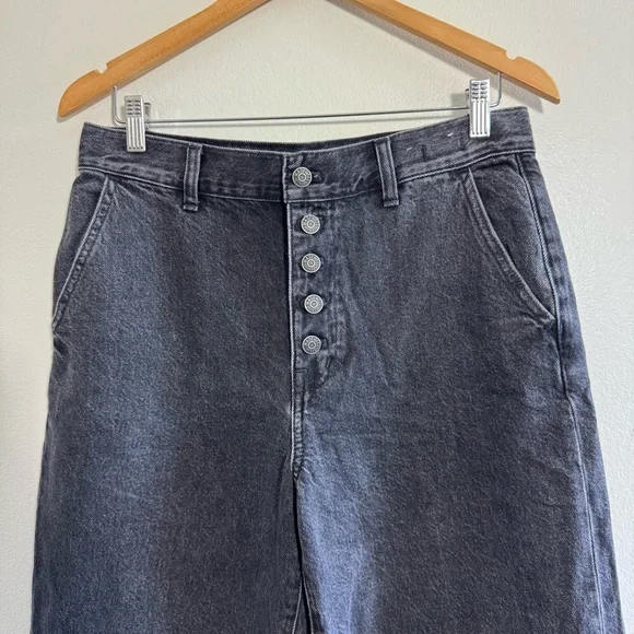 Madewell Black Super Wide Leg Jeans size 29 - Picture 5 of 9